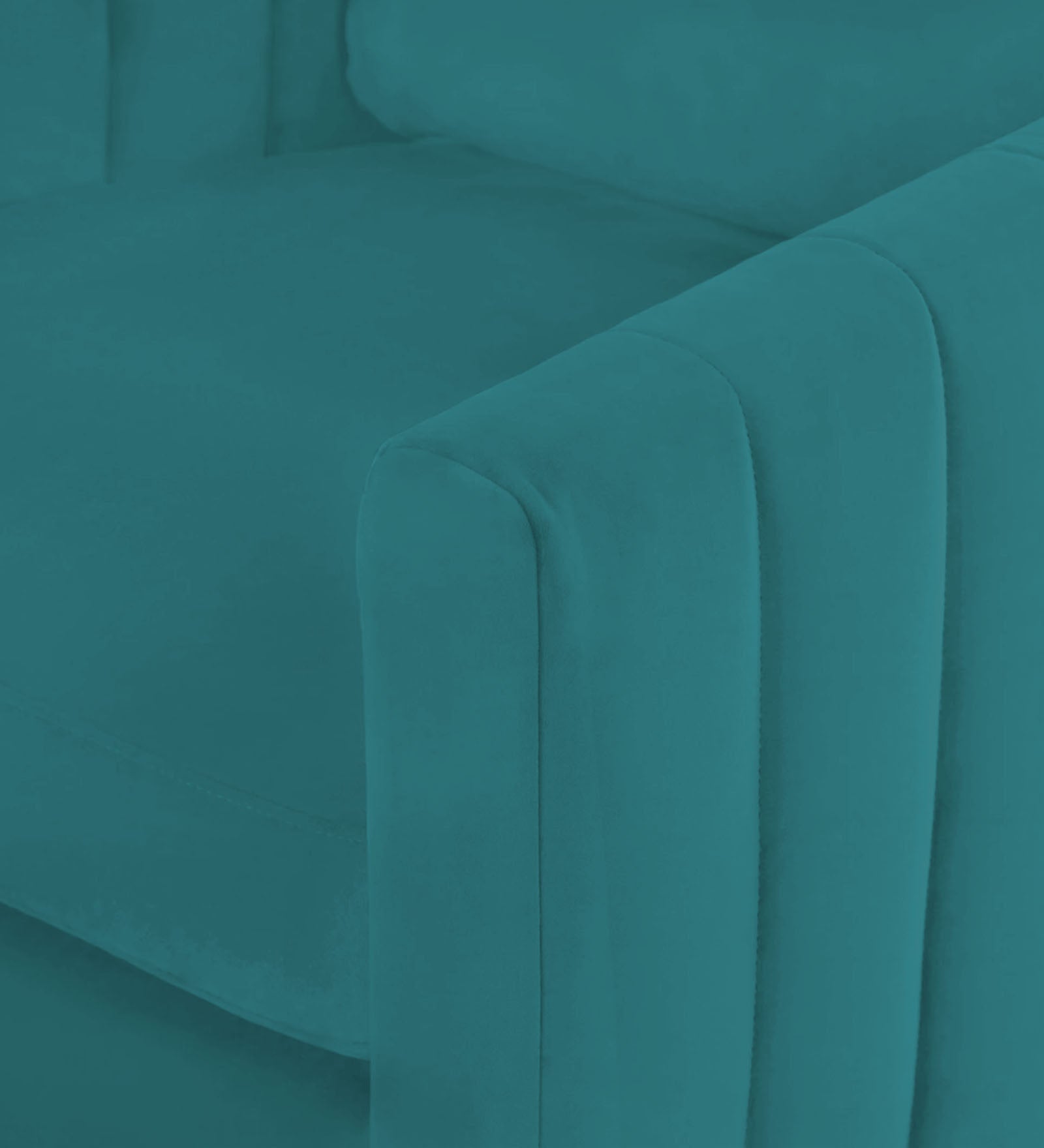 Haru Velvet 1 Seater Sofa In Arabian green Colour - Febonic Living