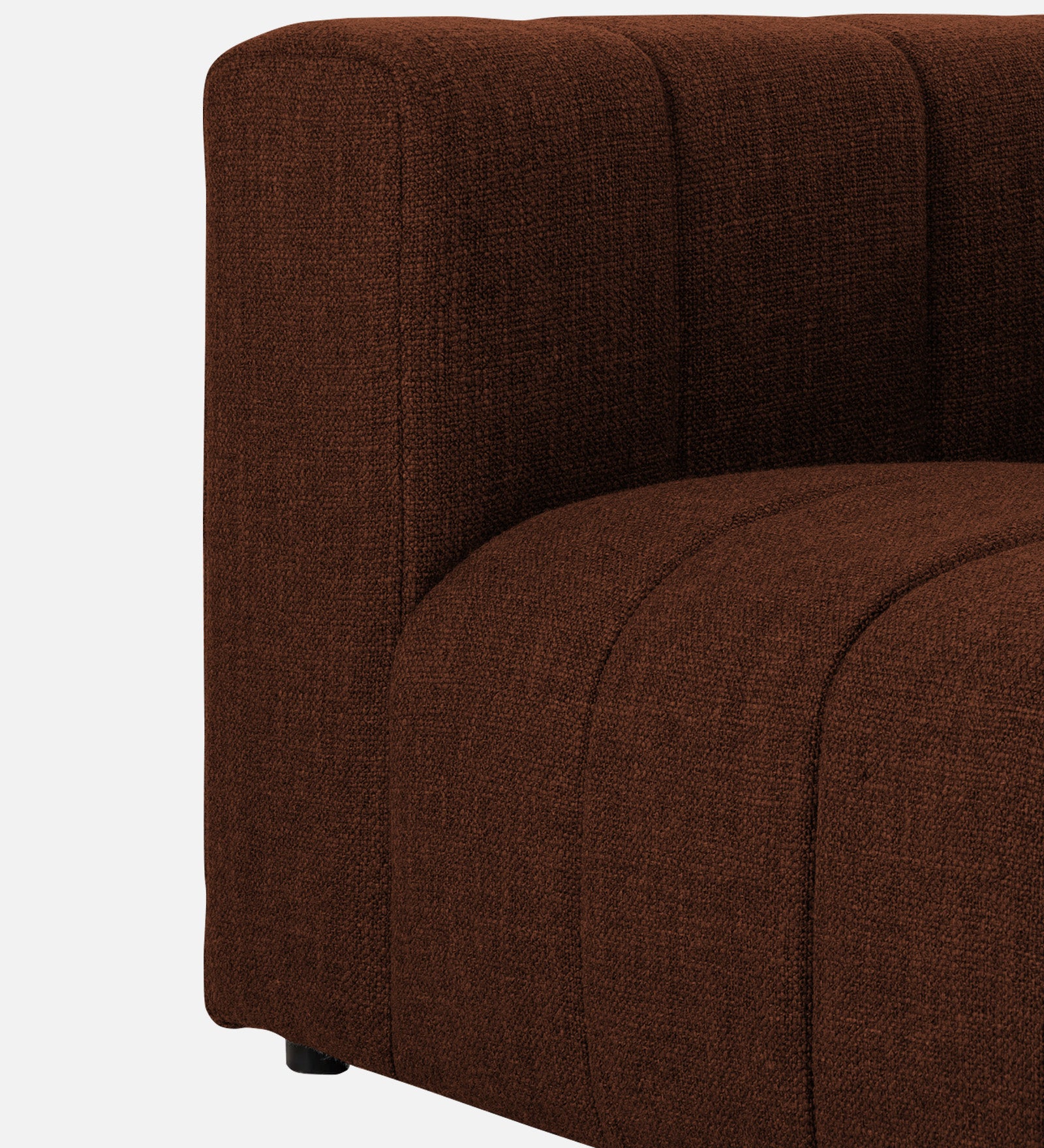 Lara Fabric 1 Seater Sofa In Coffee Brown Colour - Febonic Living