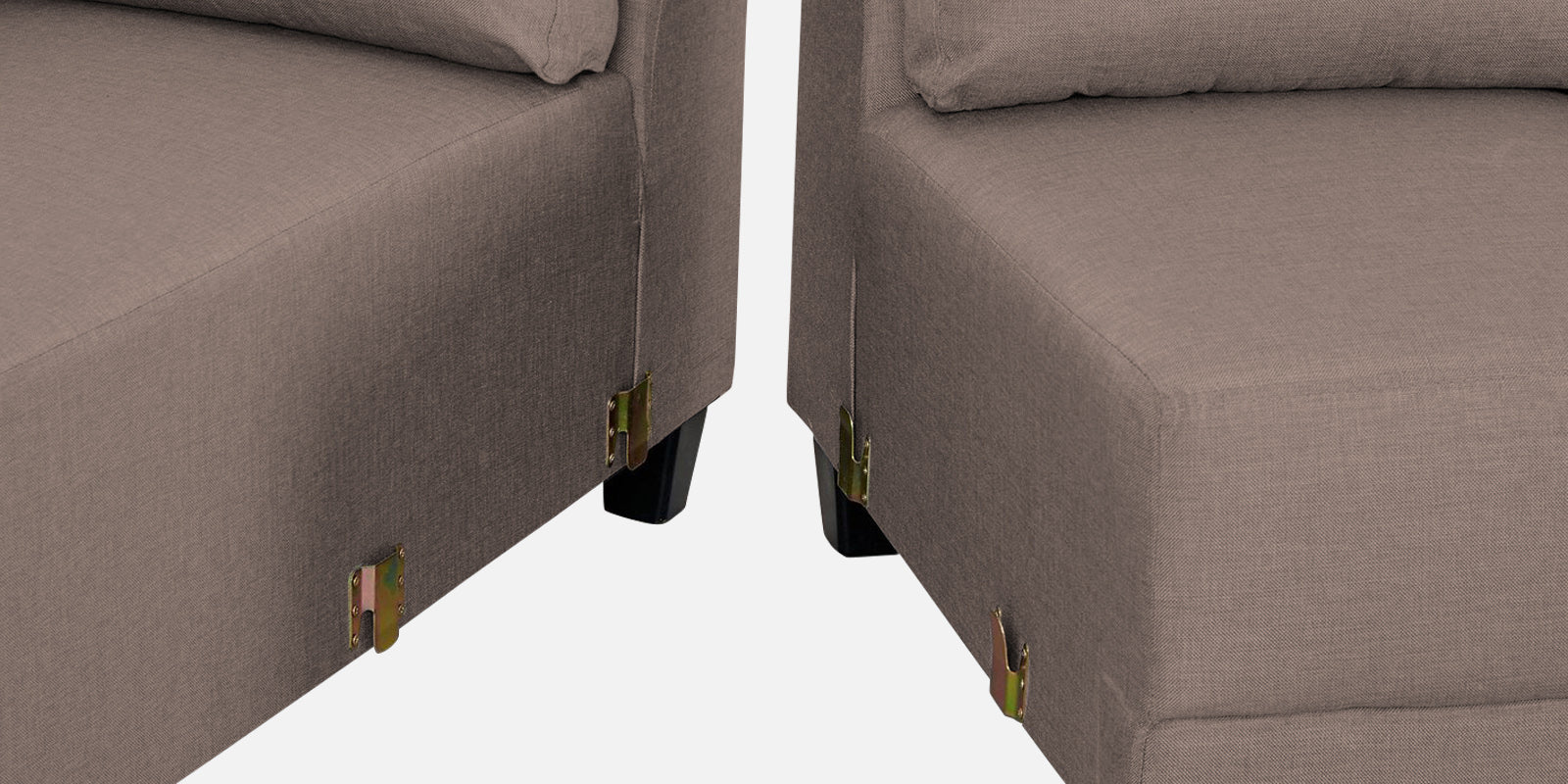 Perry Fabric RHS Sectional Sofa (3+Lounger) In Kadhi Beige Colour - Febonic Living