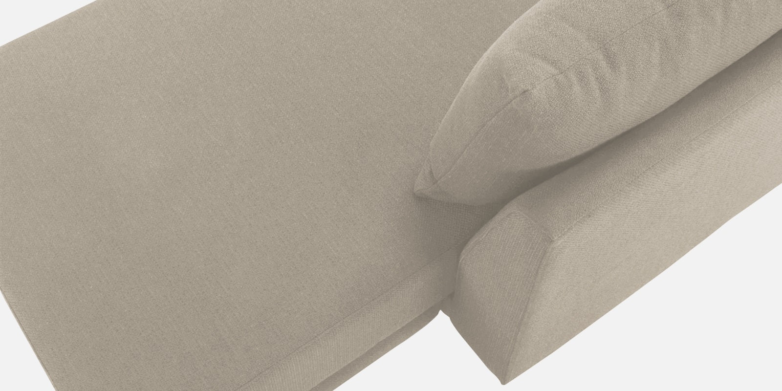 Ira Fabric RHS 6 Seater Convertible Sofa Cum Bed In Ivory Cream Colour - Febonic Living