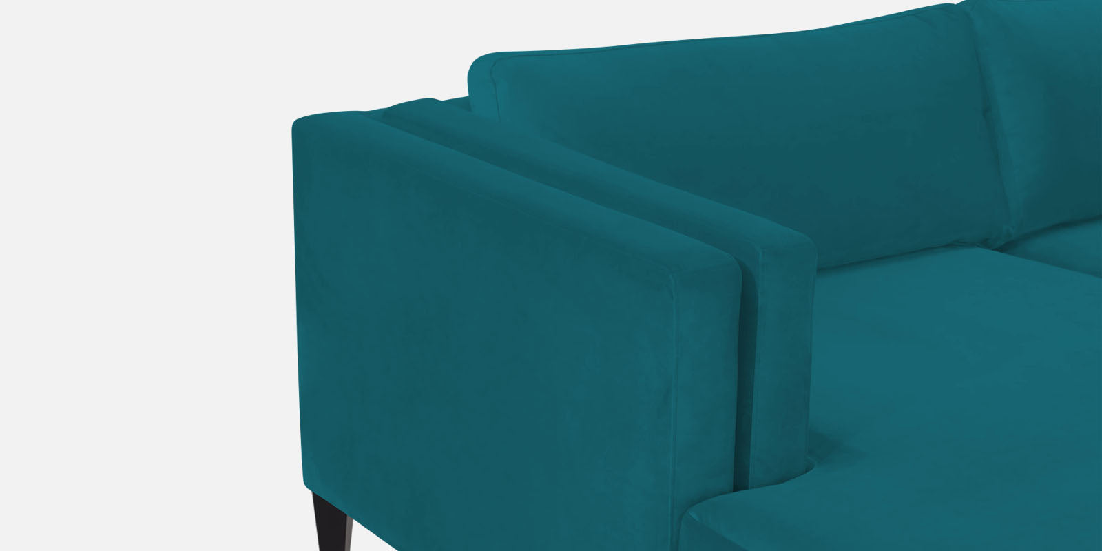Jasper Velvet RHS Sectional Sofa (3+Lounger) In Pine green Colour - Febonic Living