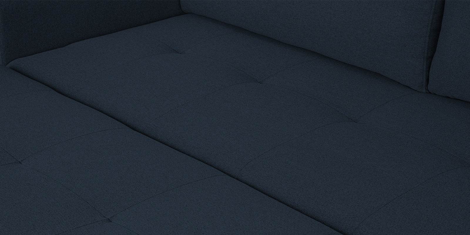 Sigma Fabric 3 Seater Pull Out Sofa Cum Bed In Denim Blue Colour - Febonic Living
