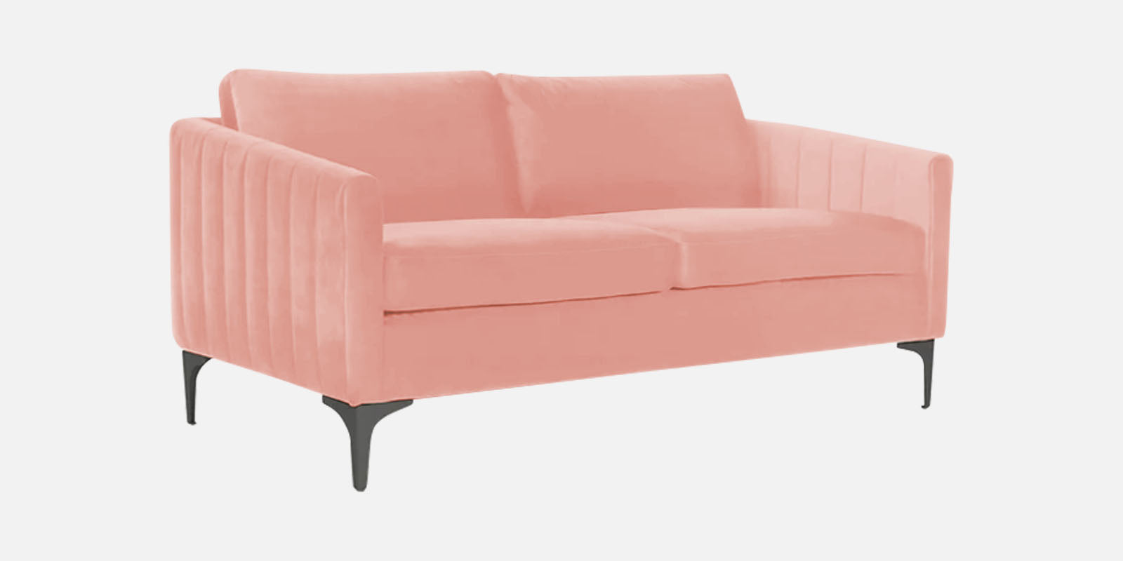 Haru Velvet 2 Seater Sofa In Blush Pink Colour - Febonic Living