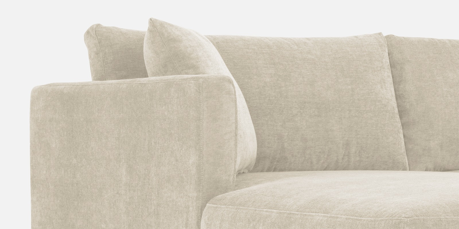 Northern Fabric RHS Sectional Sofa (3+Lounger) In Ivory Beige Colour - Febonic Living