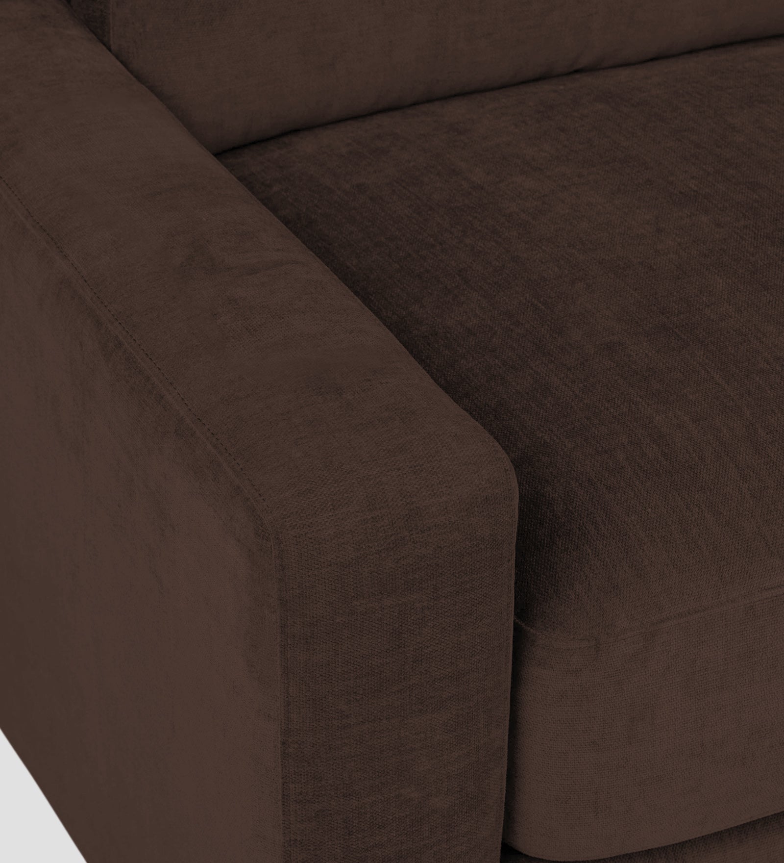 Dara Fabric 1 Seater Sofa In Coffee Brown Colour - Febonic Living