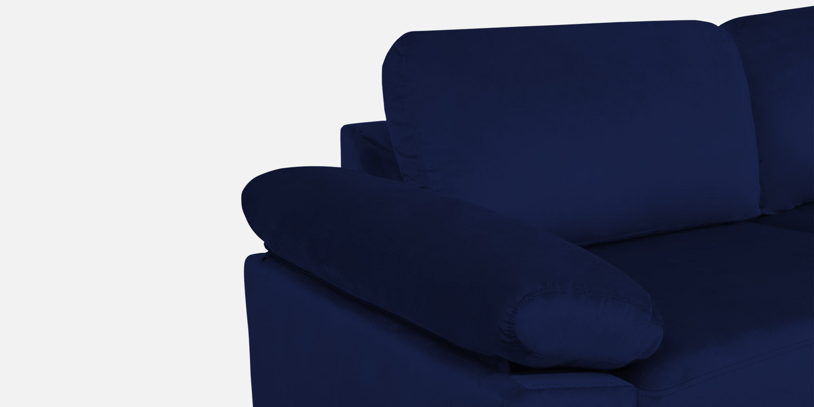 Vegas Velvet RHS Sectional Sofa (3+Lounger) In Imperial Blue Colour - Febonic Living