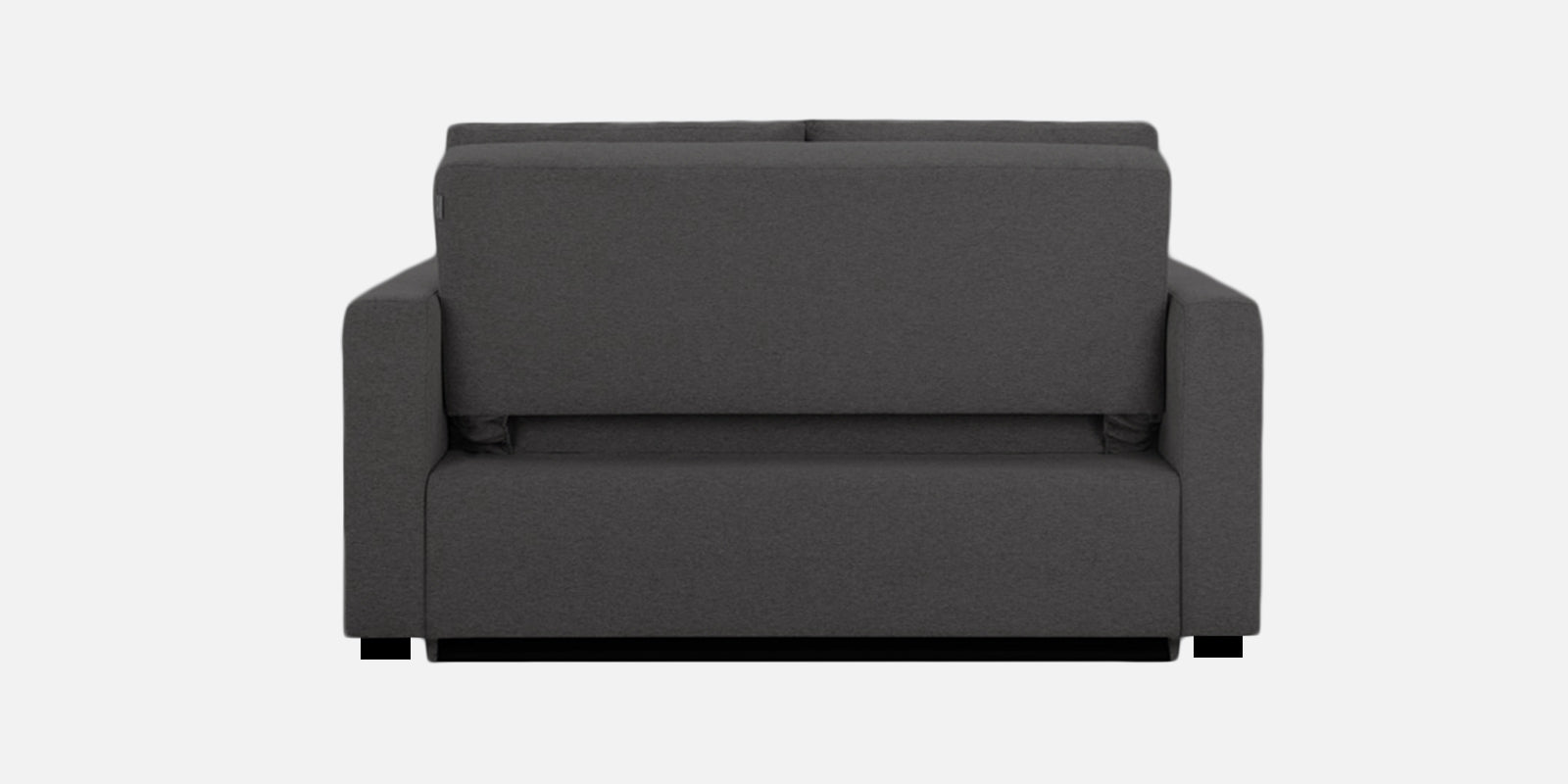 Lobby Fabric 2 Seater Pull Out Sofa Cum Bed In Charcoal Grey Colour - Febonic Living