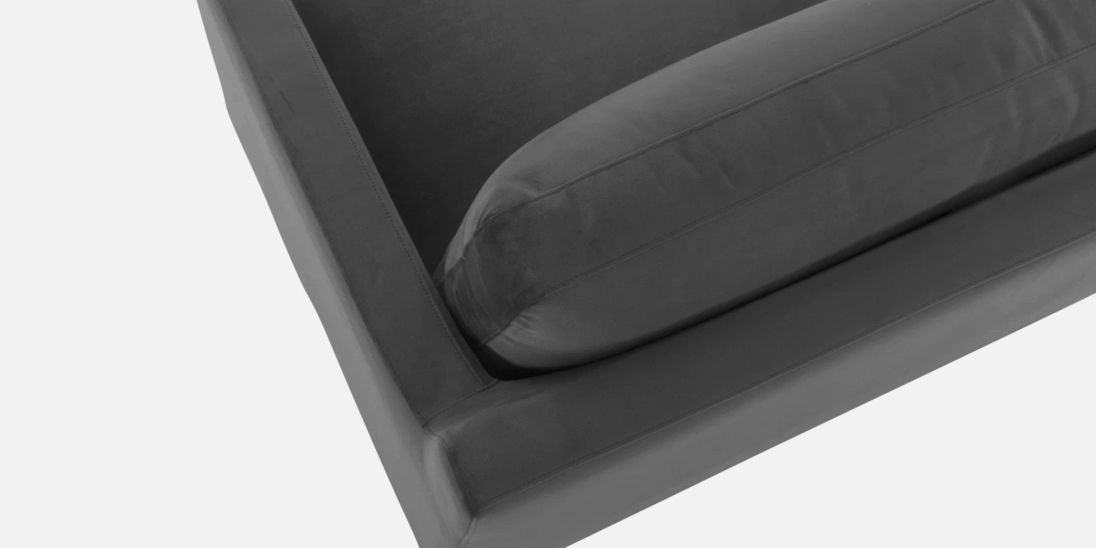 Jones Velvet RHS Sectional Sofa (3+Lounger) In Hory Grey Colour - Febonic Living