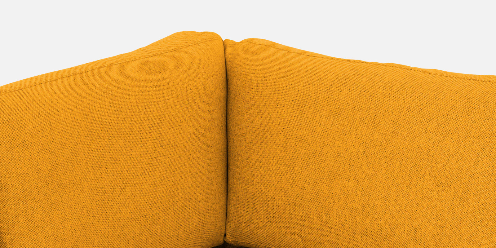 Freedom Velvet 6 Seater LHS Corner Sofa In Safforn Yellow Colour With Ottoman - Febonic Living