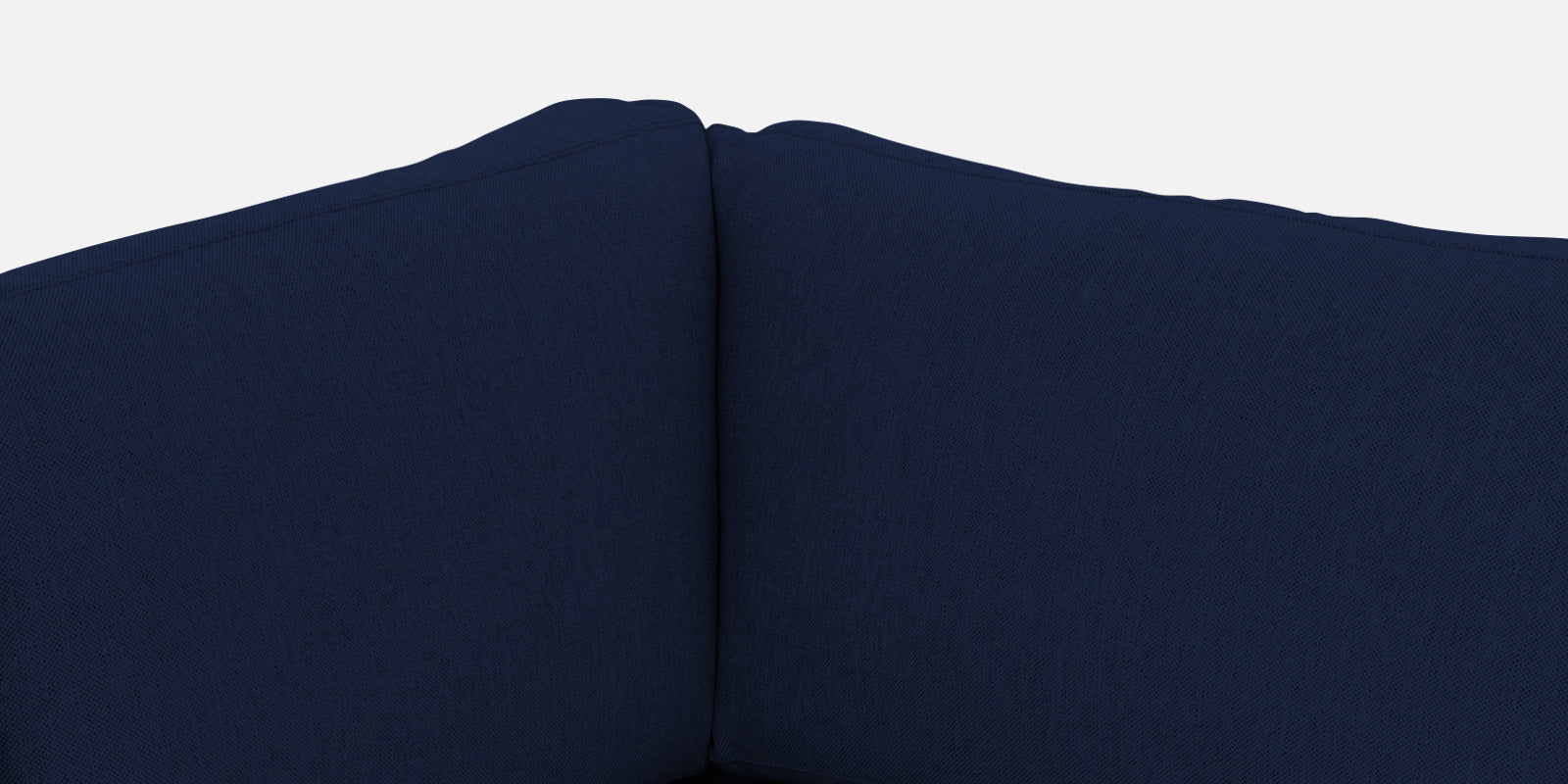 Freedom Velvet 6 Seater LHS Corner Sofa In Indigo Blue Colour With Ottoman - Febonic Living