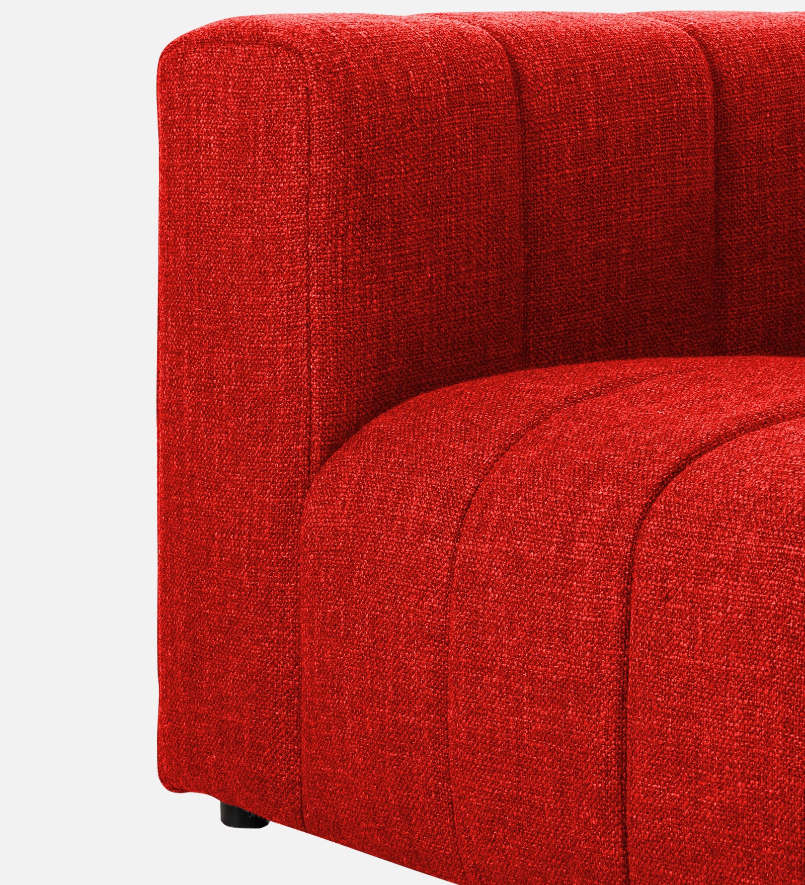 Lara Fabric 1 Seater Sofa In Ruby Red Colour - Febonic Living
