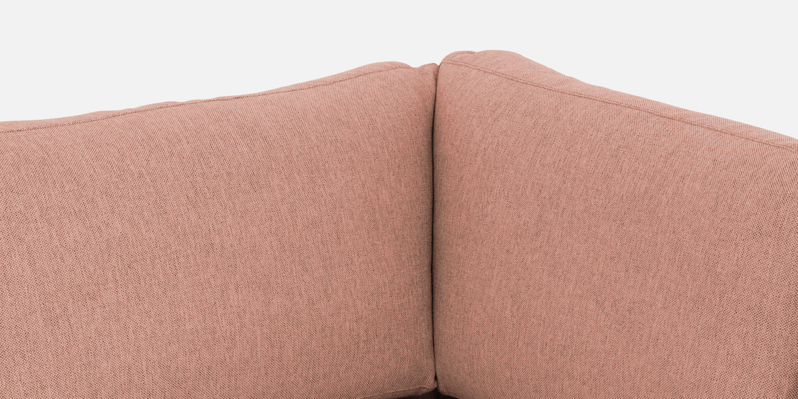 Freedom Velvet 6 Seater RHS Corner Sofa In Blush Pink Colour With Ottoman - Febonic Living
