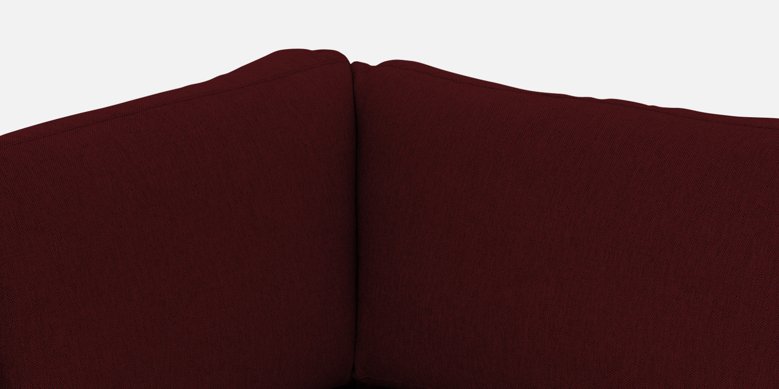 Freedom Velvet 6 Seater LHS Corner Sofa In Dark Maroon Colour With Ottoman - Febonic Living