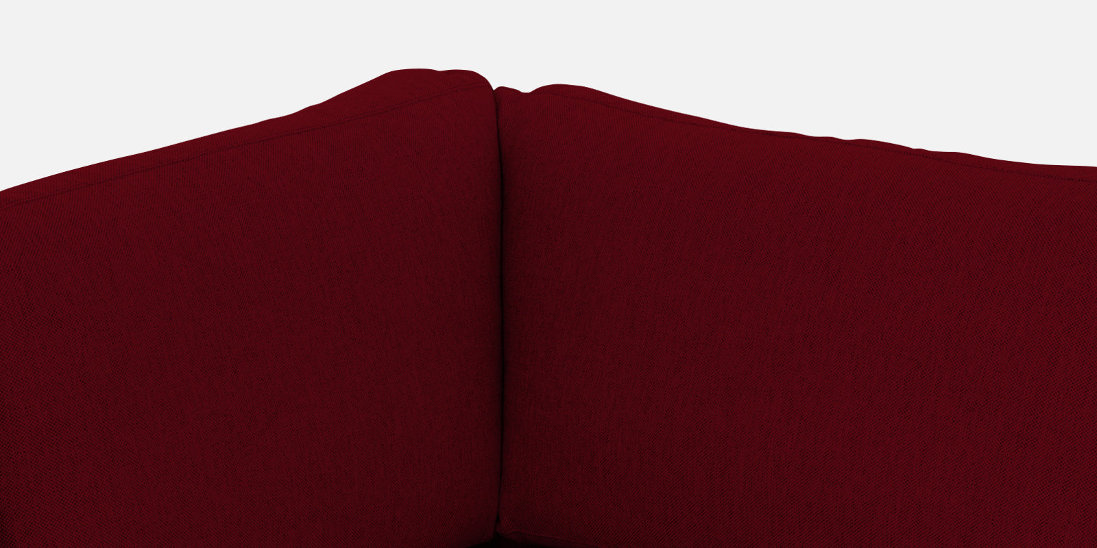 Freedom Velvet 6 Seater LHS Corner Sofa In Cherry Red Colour With Ottoman - Febonic Living