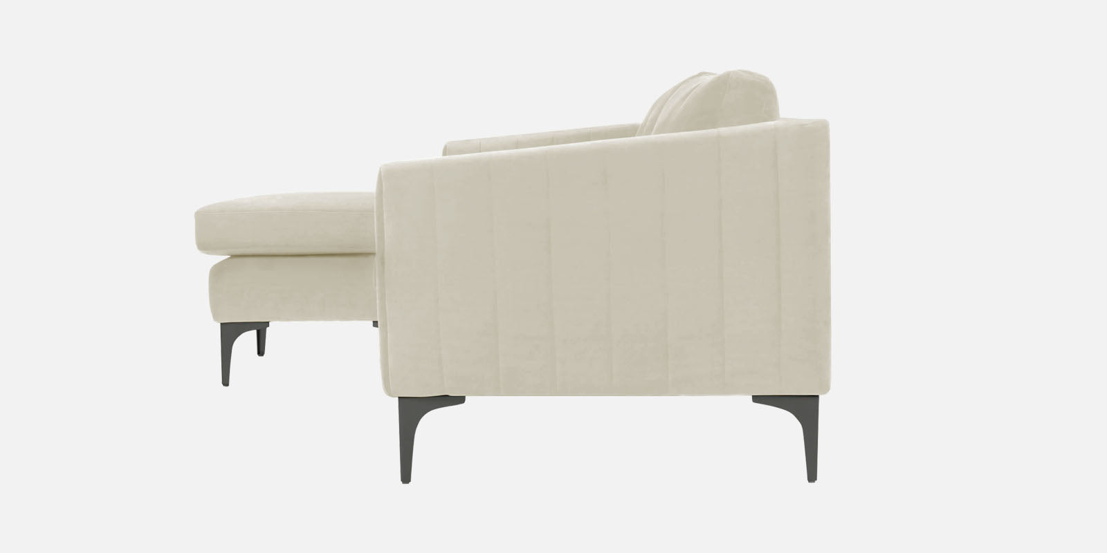 Haru Fabric RHS Sectional Sofa (3+Lounger) In Warm White Colour - Febonic Living