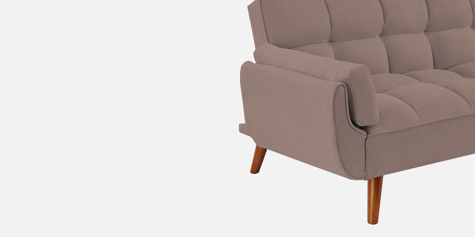 Melano Fabric 3 Seater Convertible Sofa Cum Bed In Kadhi Beige Colour - Febonic Living