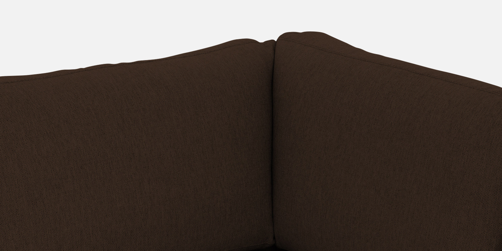 Freedom Velvet 6 Seater RHS Corner Sofa In Cholocate Brown Colour With Ottoman - Febonic Living