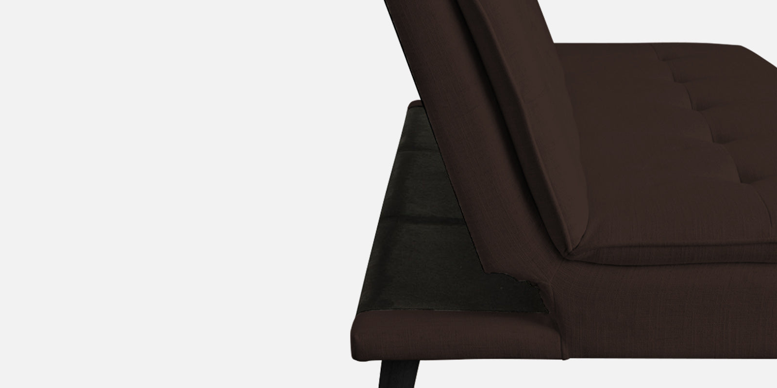 Toner Fabric 3 Seater Convertible Sofa Cum Bed In Coffee Brown Colour - Febonic Living