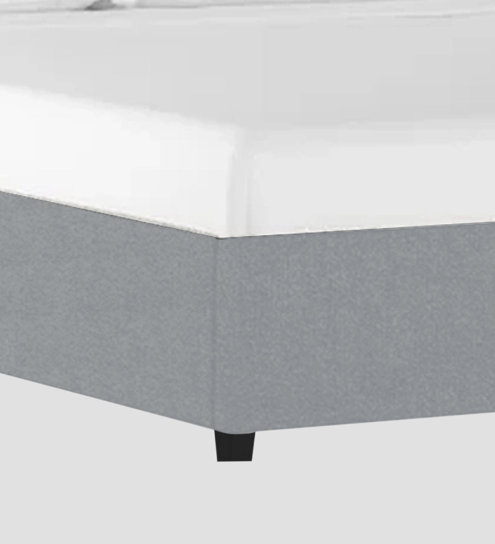 Asyra Velvet Queen Size Bed in Concrete Grey Colour With Box Storage - Febonic Living