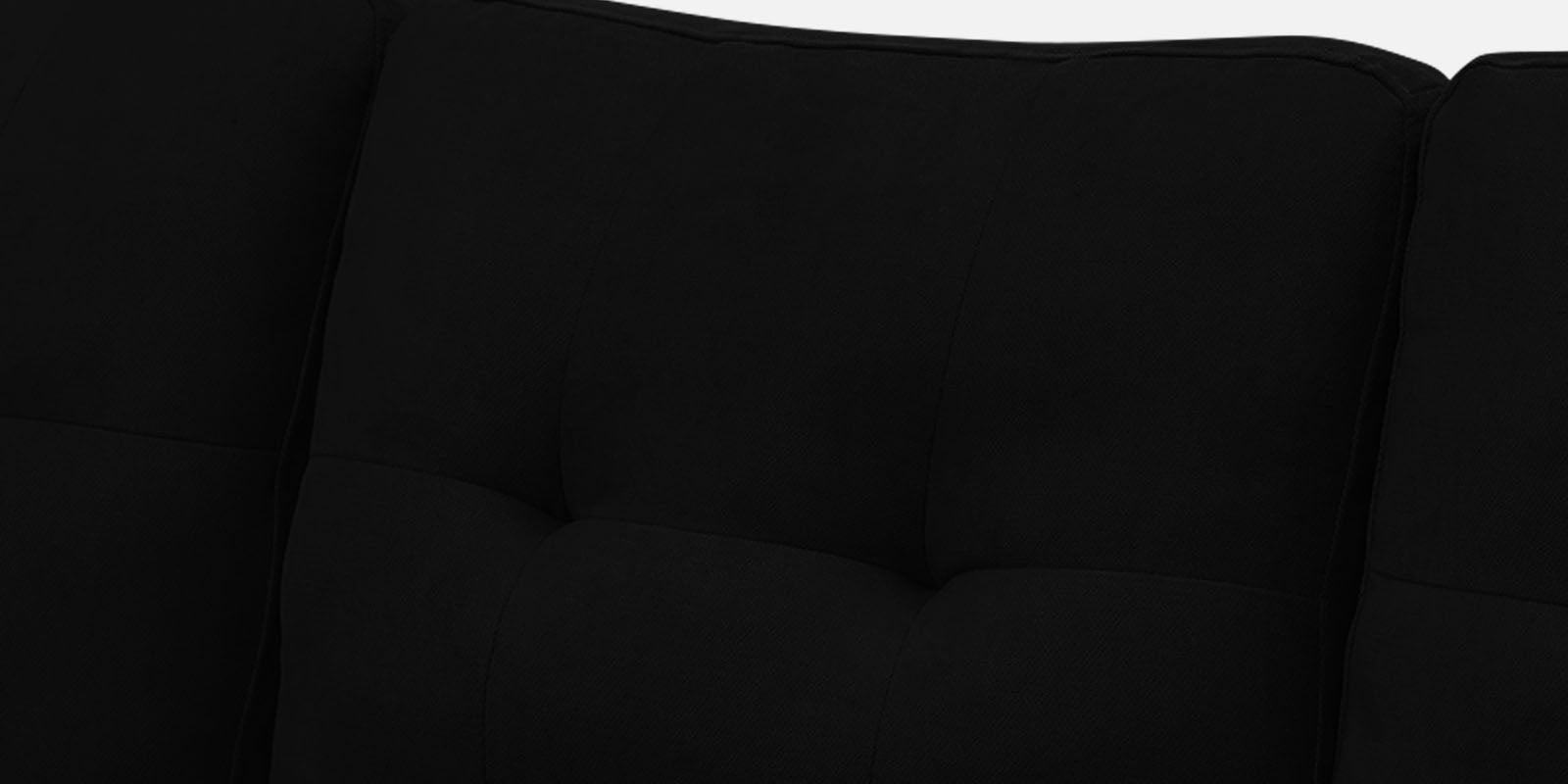 Thomas Fabric RHS Sectional Sofa (2+Lounger) In Zed Black Colour - Febonic Living