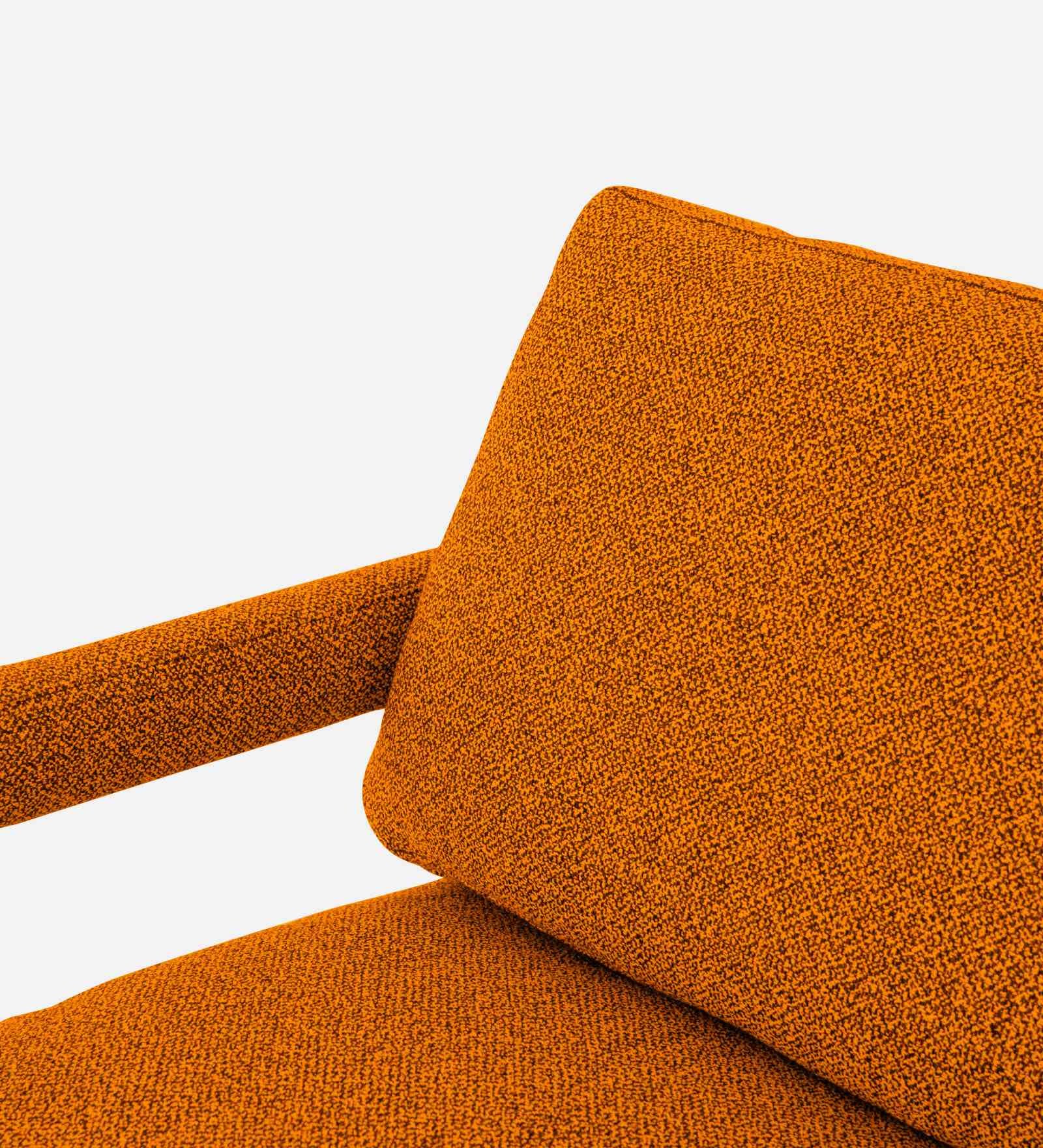 Olsen Fabric Arm Chair In Vivid Orange Colour - Febonic Living