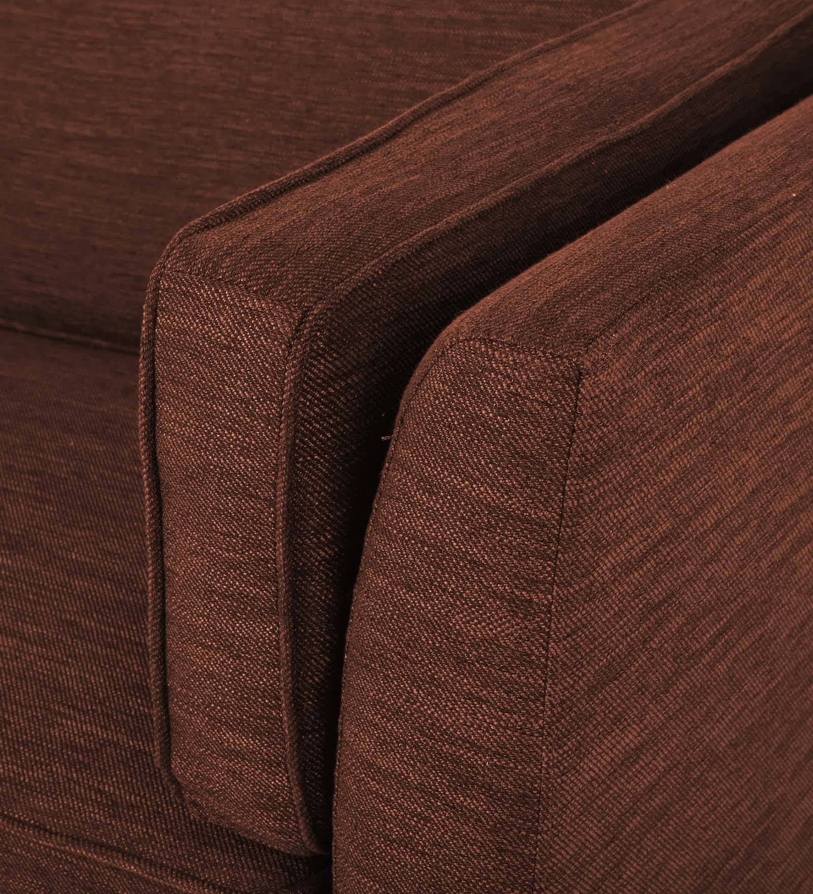 Nigar Fabric 1 Seater Sofa In Coffee Brown Colour - Febonic Living