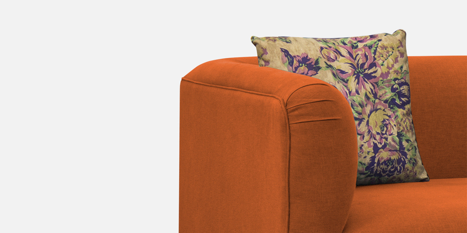 Niki Fabric 2 Seater Sofa in Vivid Orange Colour
