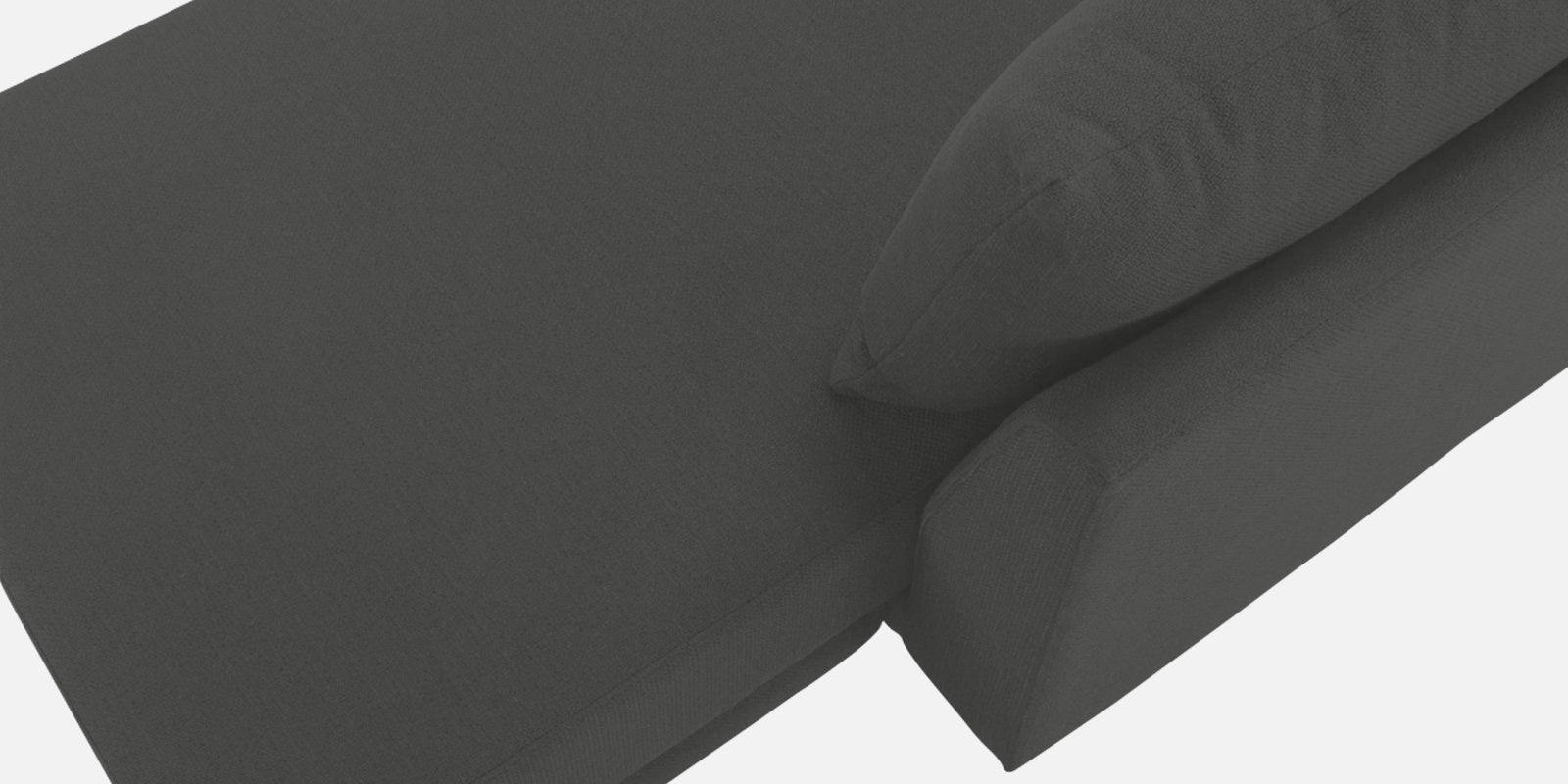 Ira Fabric RHS 6 Seater Convertible Sofa Cum Bed In Charcoal Grey Colour - Febonic Living