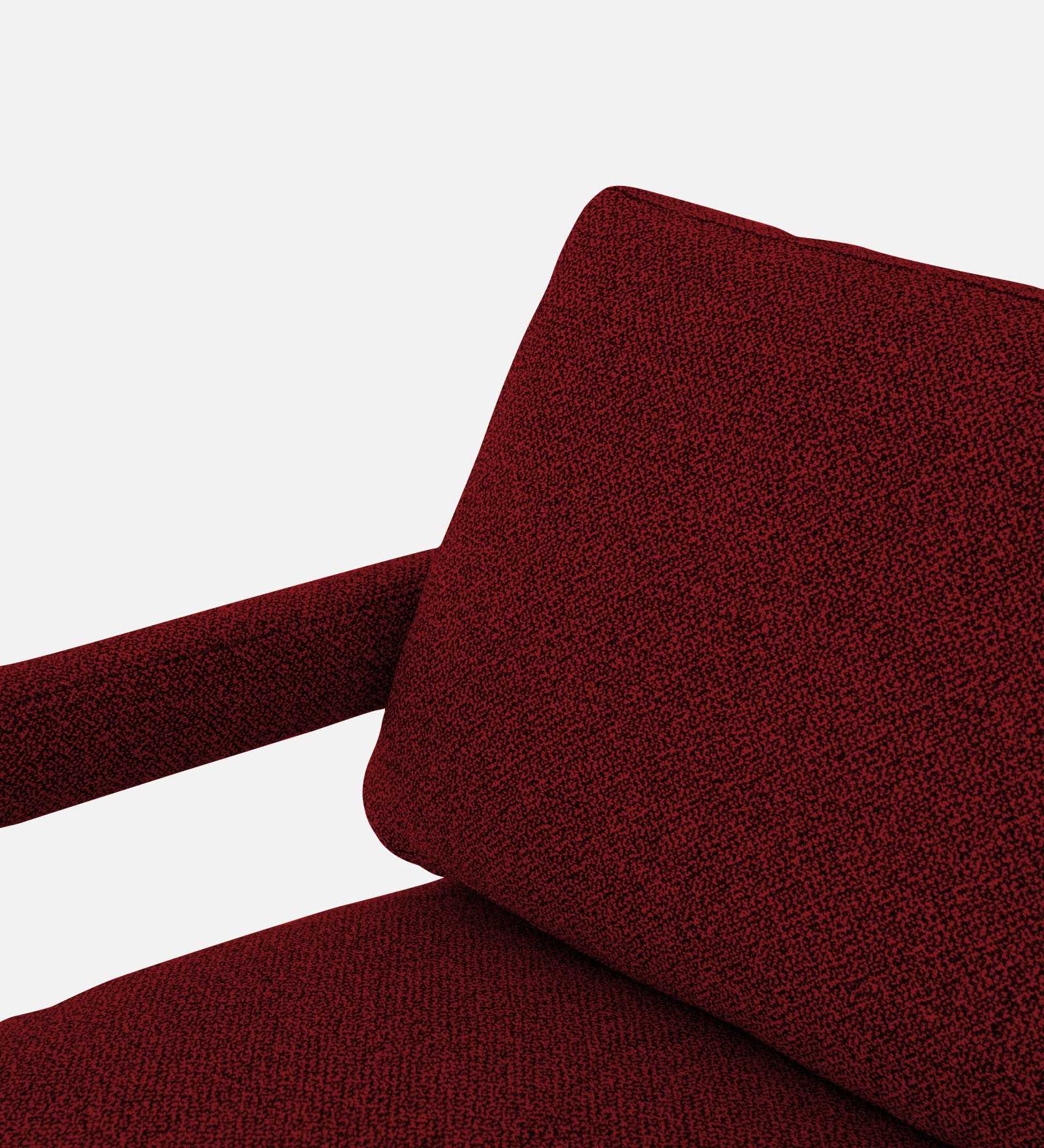 Olsen Fabric Arm Chair In Blood Maroon Colour - Febonic Living