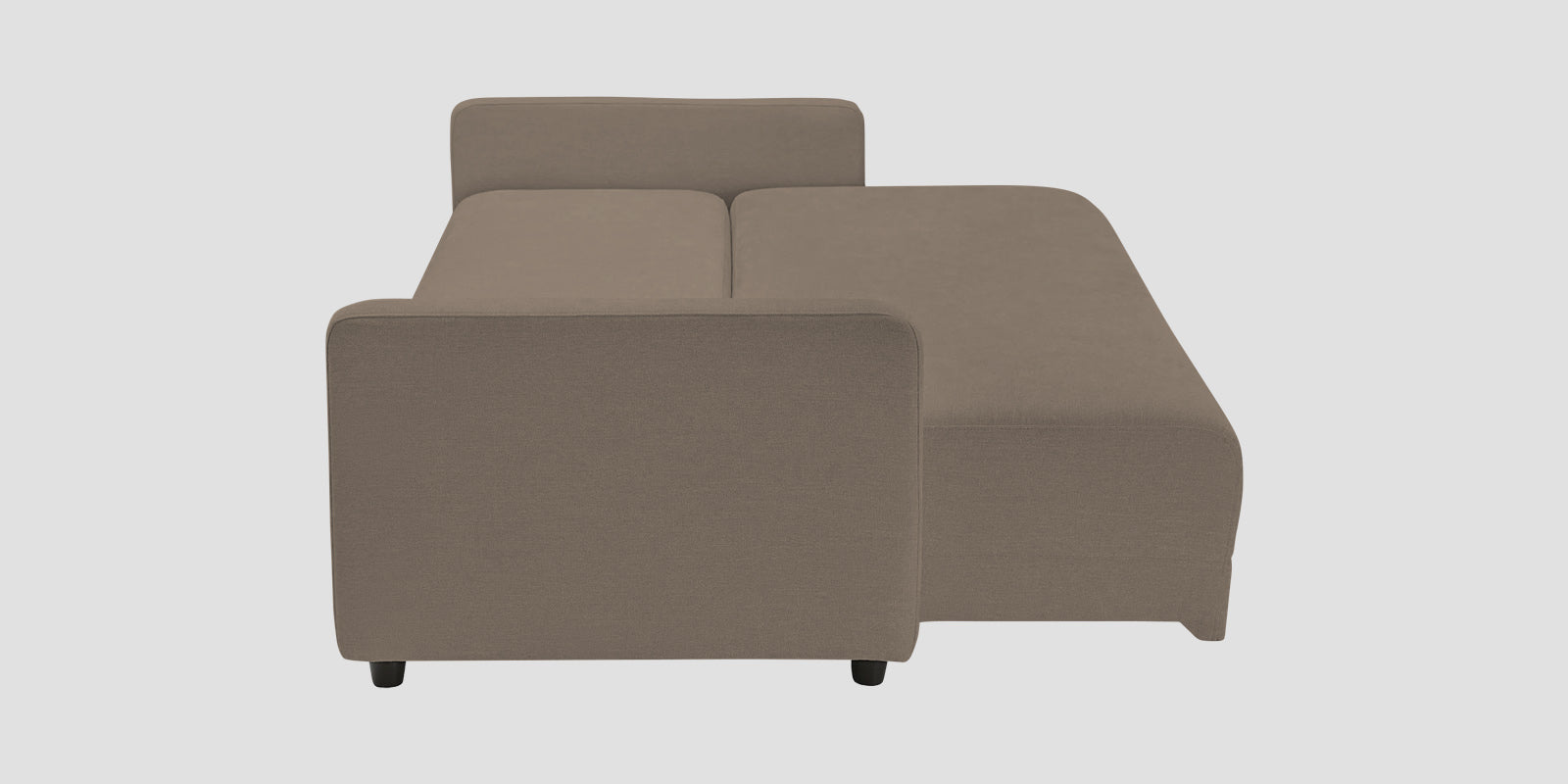 Leora Fabric 3 Seater Convertible Sofa Cum Bed In Hazel Beige Colour - Febonic Living