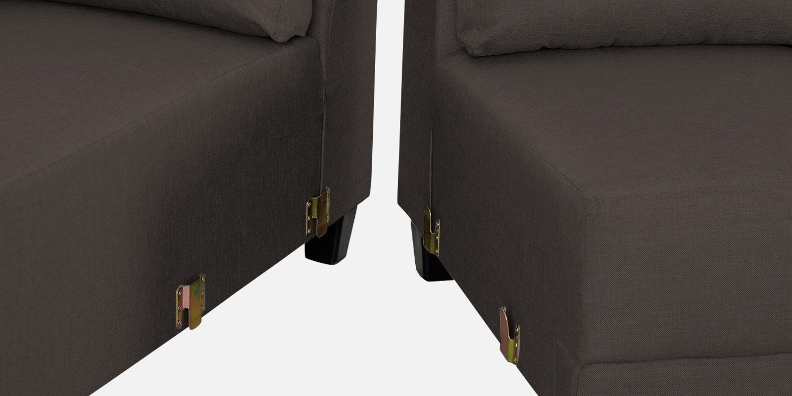 Perry Fabric RHS Sectional Sofa (3+Lounger) In Caspa Brown Colour - Febonic Living