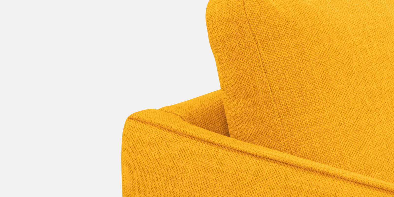 Piku Fabric LHS Sectional Sofa (3+Lounger) In Bold Yellow Colour - Febonic Living
