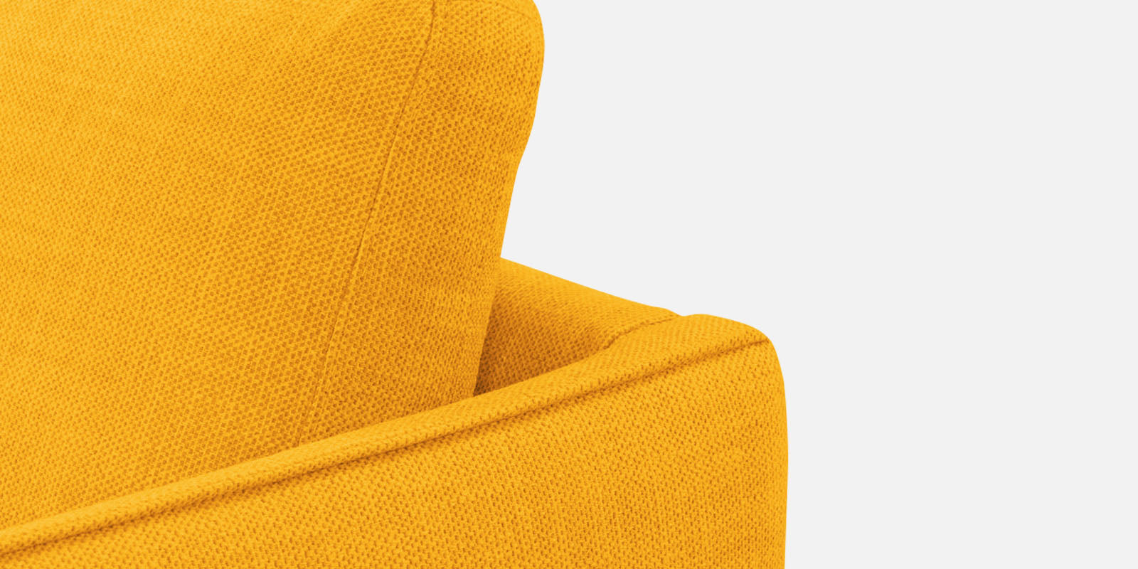 Piku Fabric RHS Sectional Sofa (3+Lounger) In Bold Yellow Colour - Febonic Living