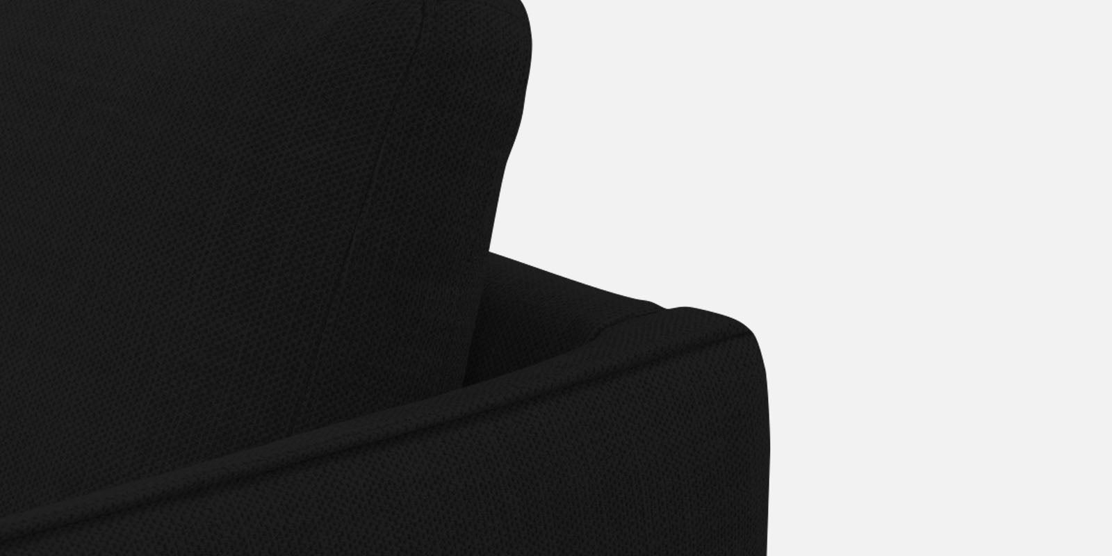 Piku Fabric RHS Sectional Sofa (3+Lounger) In Zed Black Colour - Febonic Living