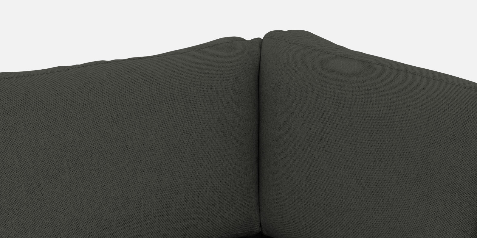Freedom Velvet 6 Seater RHS Corner Sofa In Hory Grey Colour With Ottoman - Febonic Living