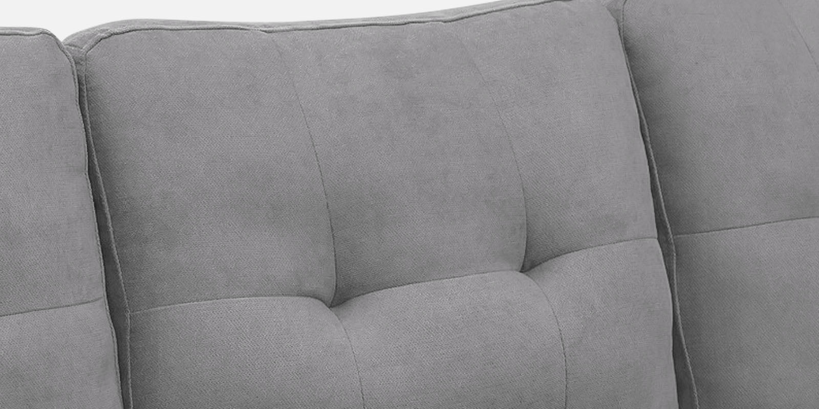 Thomas Fabric LHS Sectional Sofa (2+Lounger) In Lit Grey Colour - Febonic Living