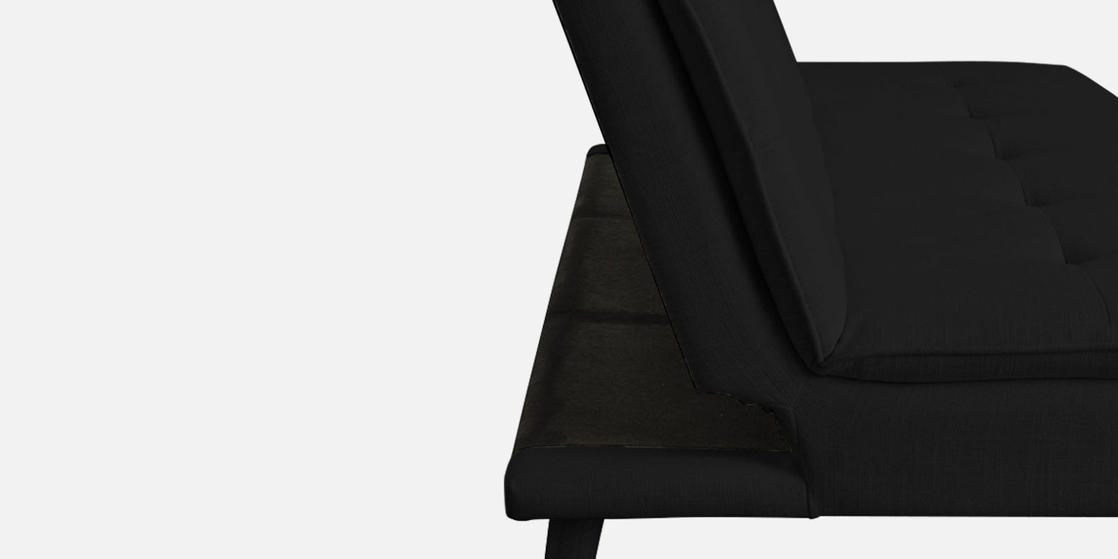 Toner Fabric 3 Seater Convertible Sofa Cum Bed In Zed Black Colour - Febonic Living