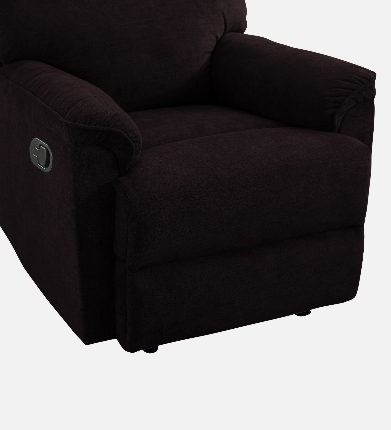 Abby Fabric 1 Seater Manual Recliner In Cara Brown Colour - Febonic Living