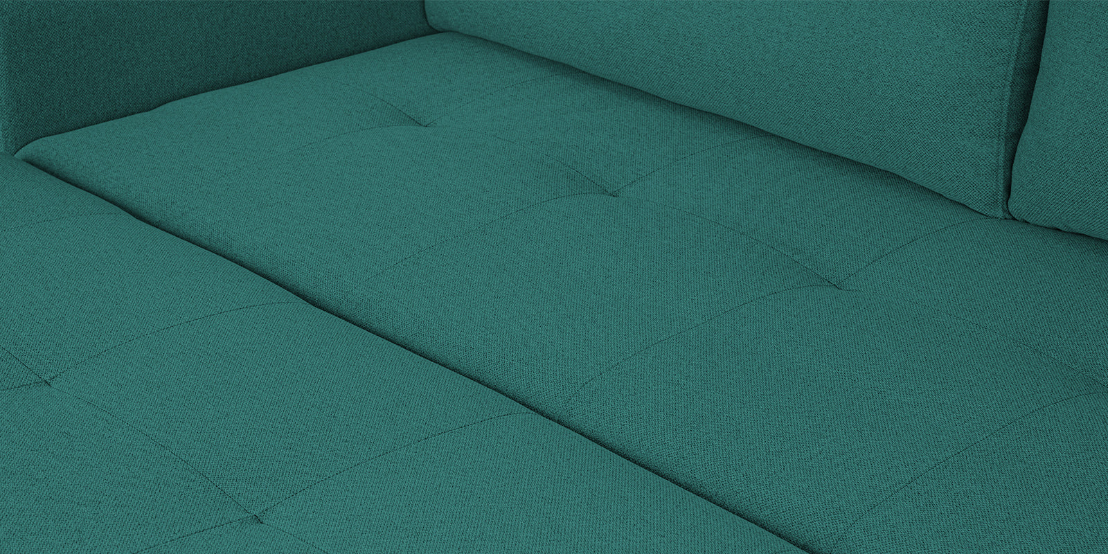 Sigma Fabric 3 Seater Pull Out Sofa Cum Bed In Sea Green Colour - Febonic Living