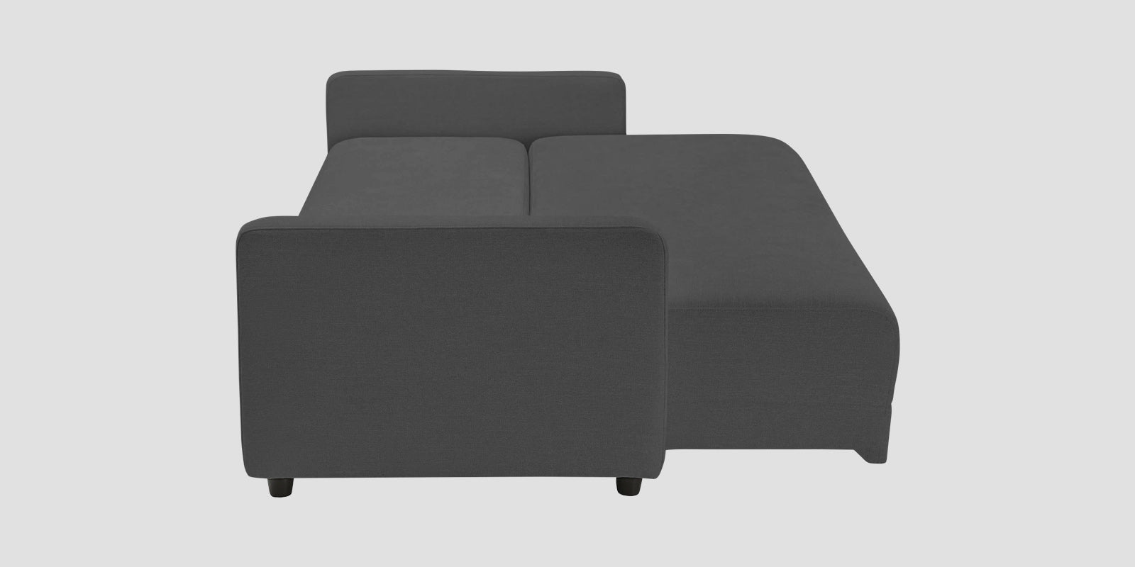 Leora Fabric 3 Seater Convertible Sofa Cum Bed In Stone Grey Colour - Febonic Living