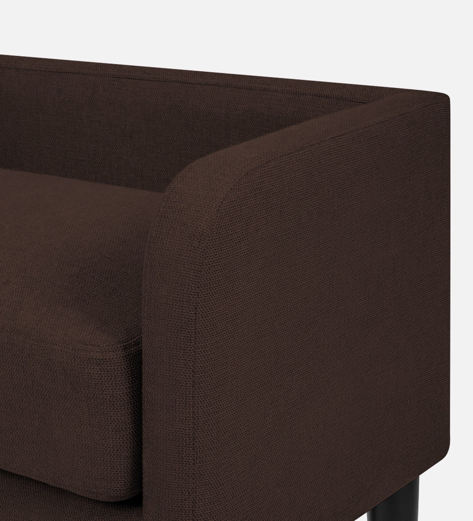 Maya Fabric Bench In Coffee Brown Colour - Febonic Living