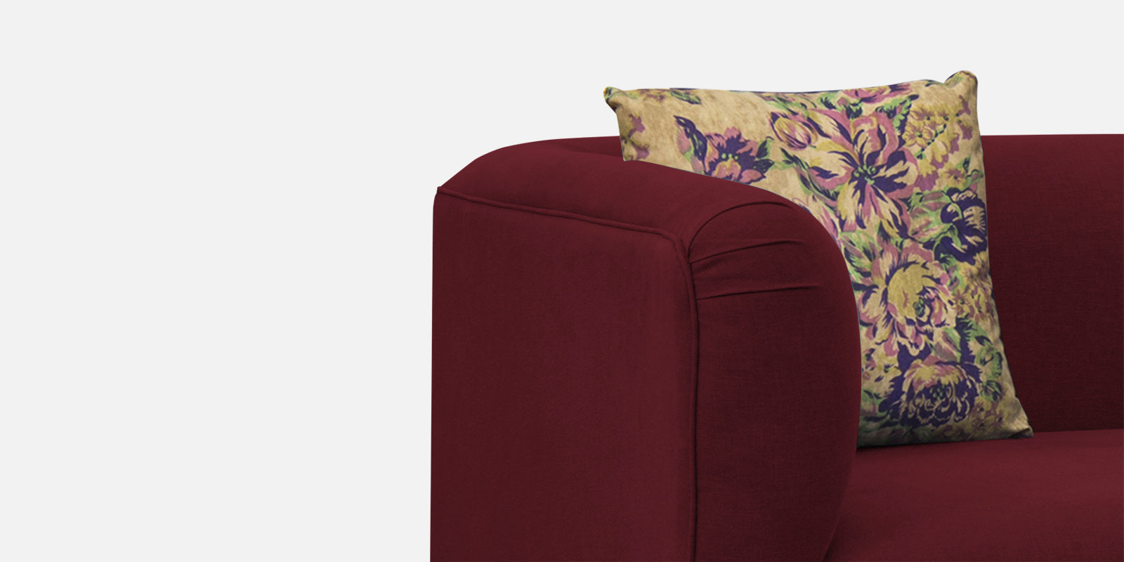 Niki Fabric 2 Seater Sofa In Blood Maroon Colour - Febonic Living