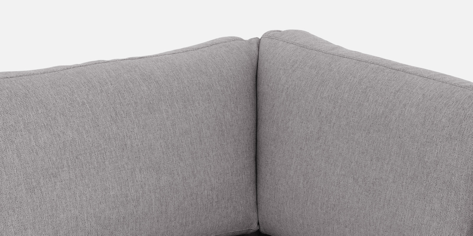 Freedom Velvet 6 Seater RHS Corner Sofa In Concrete Grey Colour With Ottoman - Febonic Living