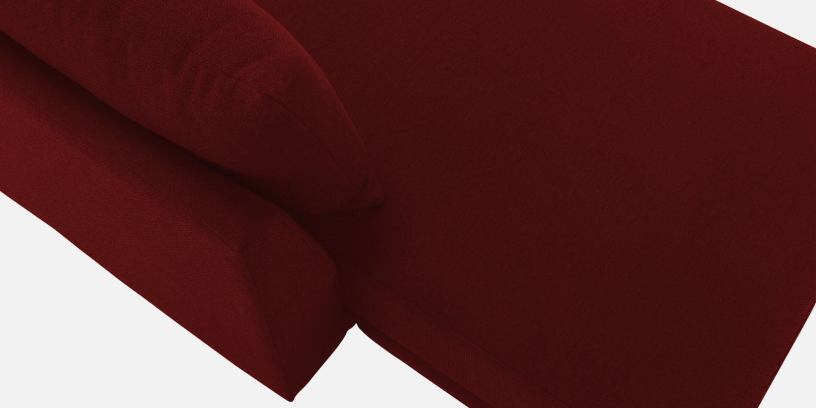 Ira Fabric LHS 6 Seater Convertible Sofa Cum Bed In Blood Maroon Colour - Febonic Living