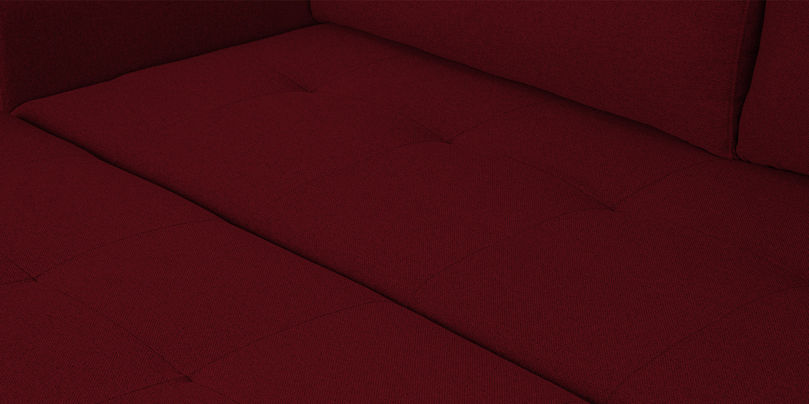 Sigma Fabric 3 Seater Pull Out Sofa Cum Bed In Ruby Red Colour - Febonic Living