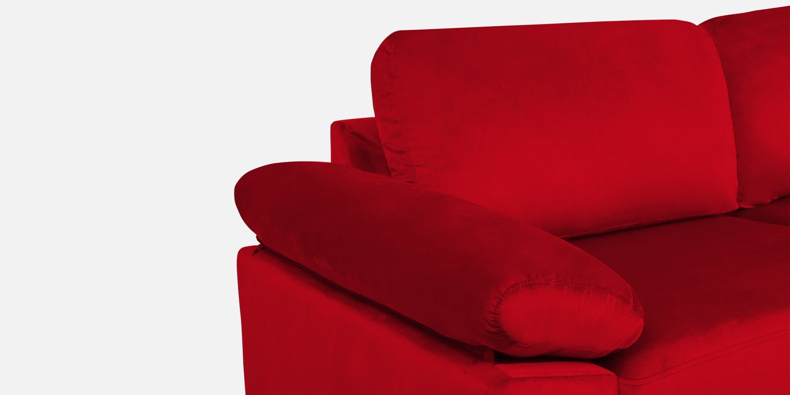 Vegas Velvet RHS Sectional Sofa (3+Lounger) In Berry Maroon Colour - Febonic Living