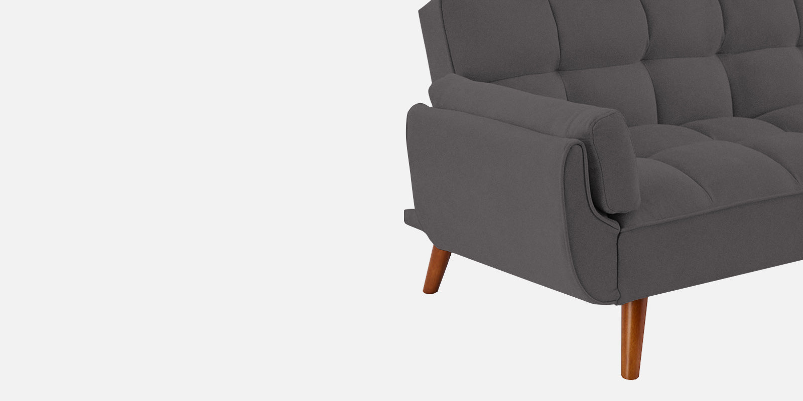 Melano Fabric 3 Seater Convertible Sofa Cum Bed In Sudo Grey Colour - Febonic Living