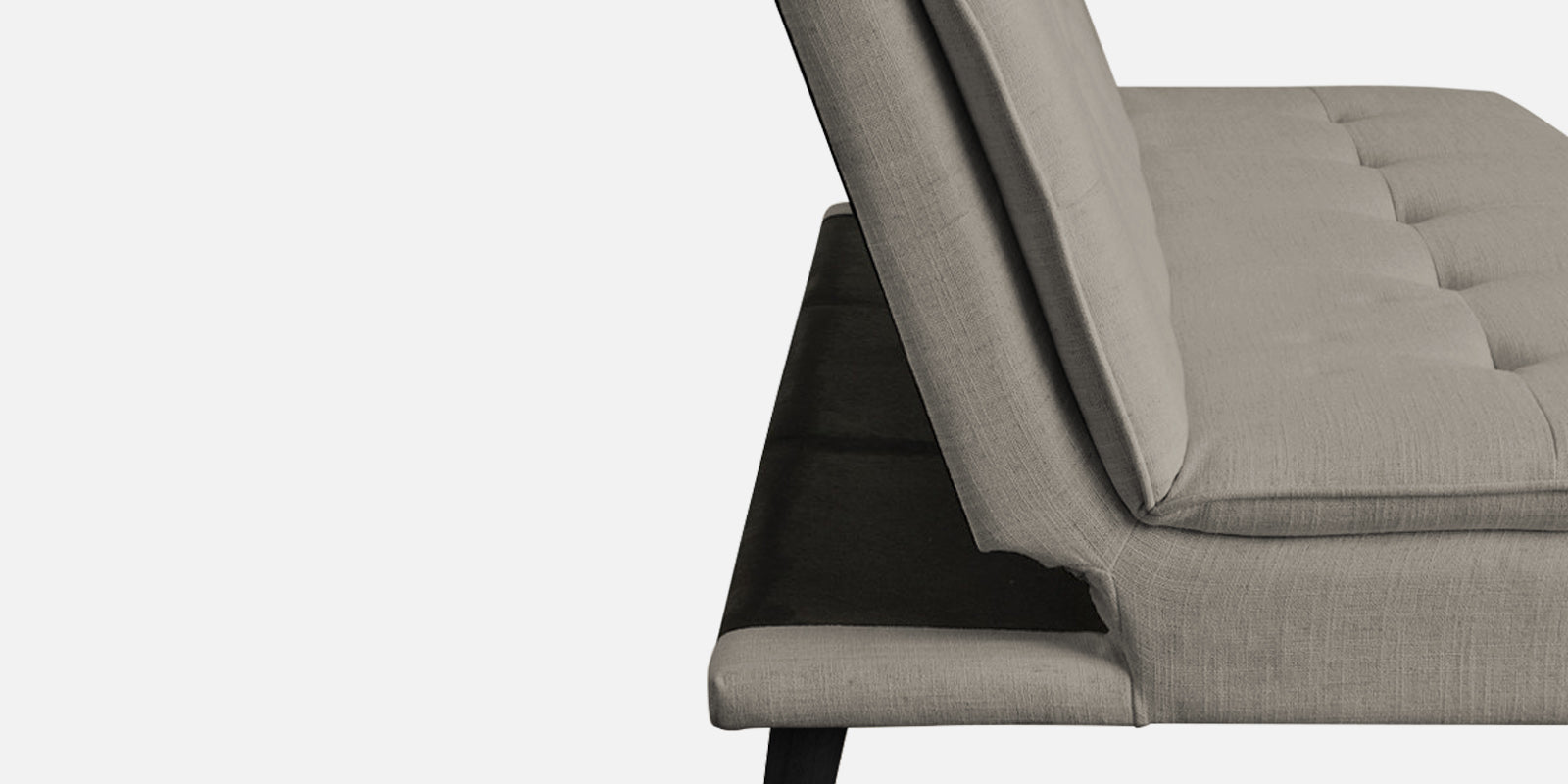 Toner Fabric 3 Seater Convertible Sofa Cum Bed In Ash Grey Colour - Febonic Living