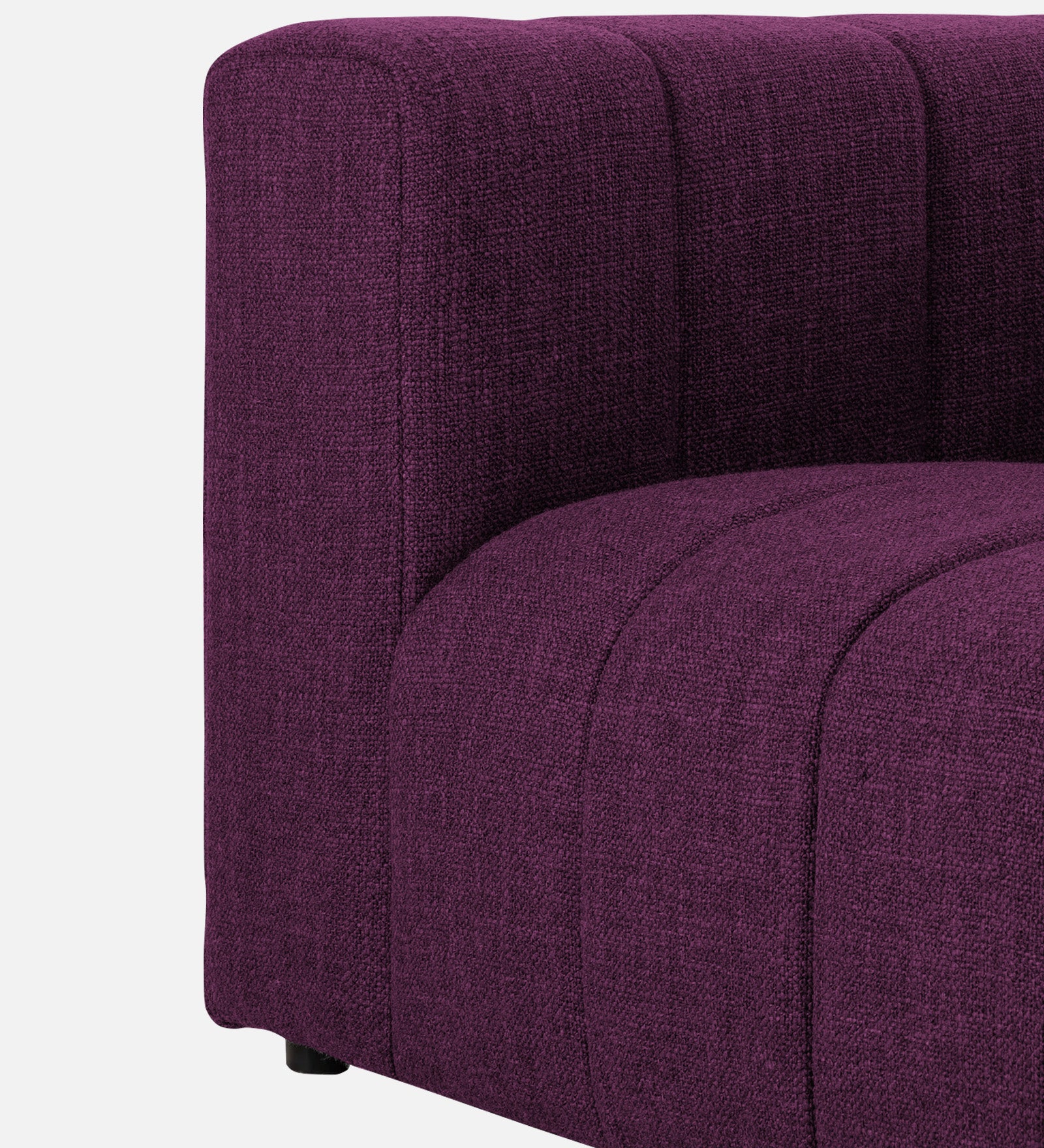Lara Fabric 1 Seater Sofa in Greek Purple Colour