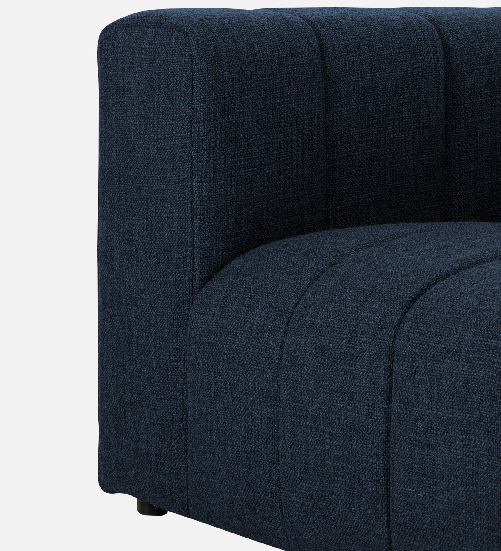 Lara Fabric 1 Seater Sofa in Denim Blue Colour